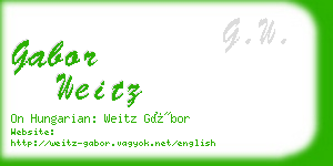 gabor weitz business card